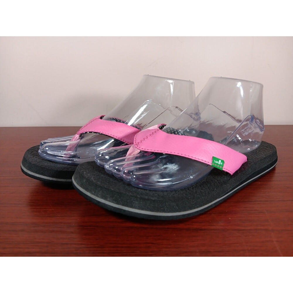 Sanuk Yoga Mat Flip Flops Women's Size 8 Pink Casual Sandals SWS2908 EUC